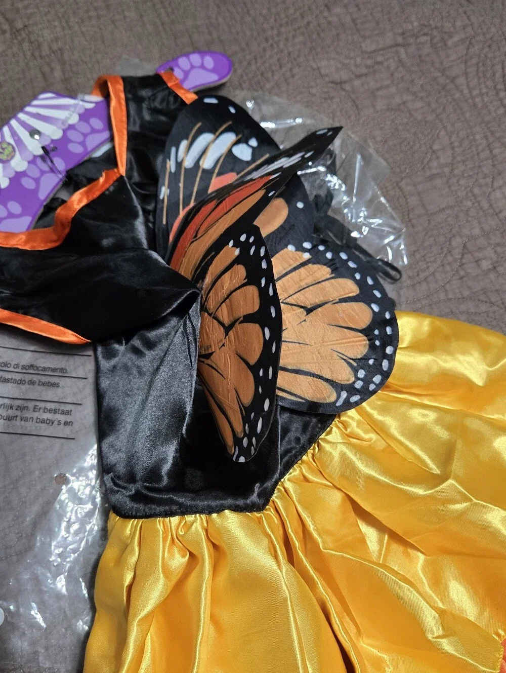 Monarch Butterfly Dogs Costume Large Dog Halloween Costume NEW